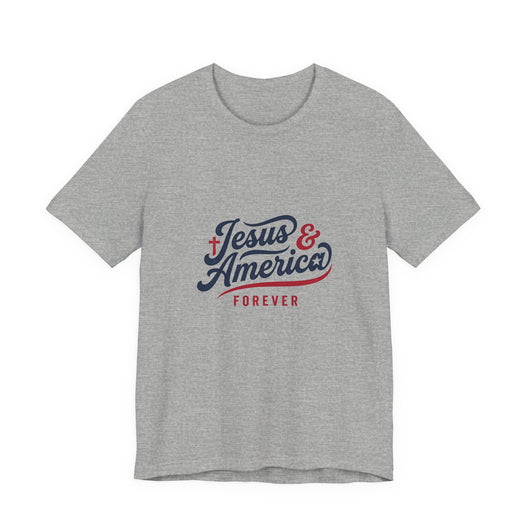 Jesus & America Forever Script T-Shirt