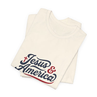 Jesus & America Forever Script T-Shirt