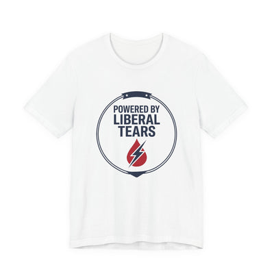 Powered By Liberal Tears funny conservative t-shirt design