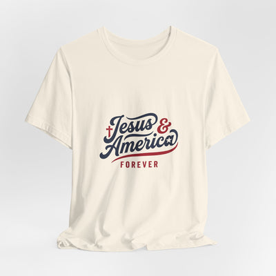 Jesus & America Forever Script T-Shirt