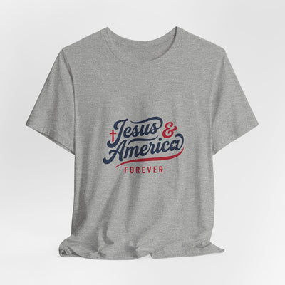 Jesus & America Forever Script T-Shirt