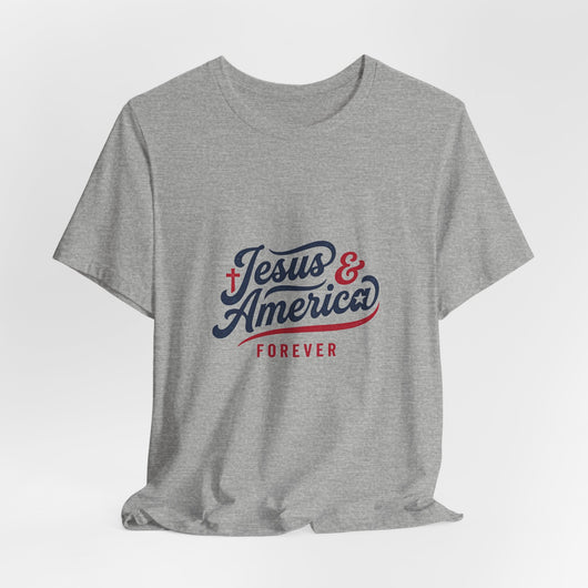 Jesus & America Forever Script T-Shirt