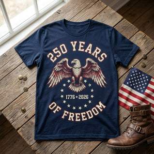 250 Years of Freedom Eagle T-Shirt — 1776-2026