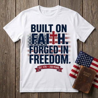 Built on Faith Forged in Freedom T-Shirt