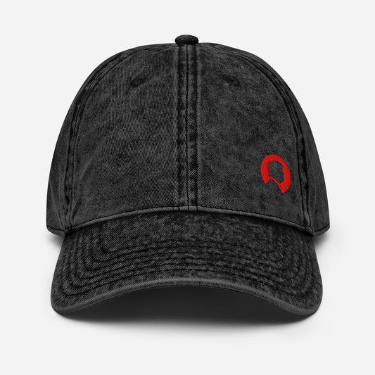 Vintage washed cotton twill dad cap