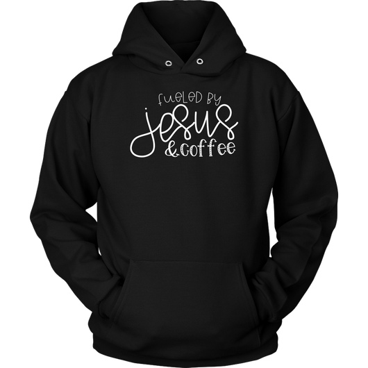 Fueled by Jesus & Coffee- shirts and hoodie - Adoration Apparel | Christian Shirts, Hats, for Women, Men and Toddlers