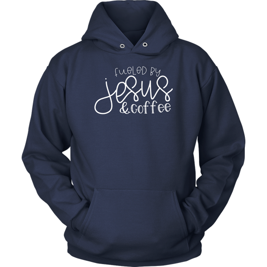 Fueled by Jesus & Coffee- shirts and hoodie - Adoration Apparel | Christian Shirts, Hats, for Women, Men and Toddlers