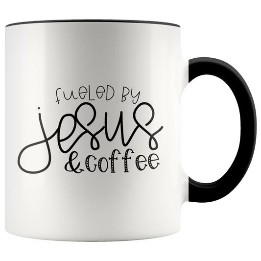 Fueled by Jesus and Coffee ceramic mug